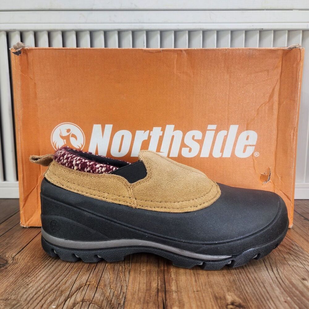 Northside Kayla Snow Boots Womens Sz 6 Brown Suede Insulated Waterproof Slip On